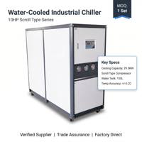 Refroidisseur industriel Baijie HY-S10HP 10HP à refroidissement par eau, compresseur à double spirale, réfrigérant R-22, 380V, pompe à aubes 1, directement de l'usine
