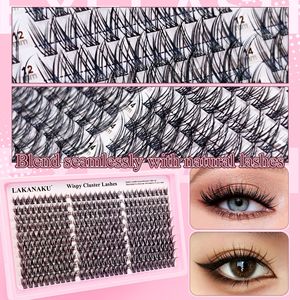 Faux cils autocollants en queue de poisson de 10-16 mm de large, naturels et denses, style européen et américain, pour maquillage quotidien ou de fête - Product Image 2
