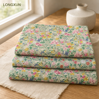 Tissu en taffetas tissé 100% coton imprimé floral, ignifuge, respirant, écologique, poids moyen, pour robes de bébés filles