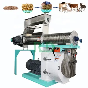 RONGDA 5-7 T/H Duplo Condicionador Frango Gado Pellet Mill Animal para Aves Alimenta