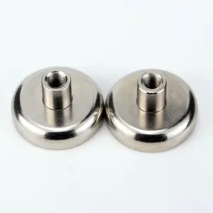 Magnet Pot Neodymium pekerjaan berat, D16/D20/D25/D32 Magnet logam dengan kait lubang