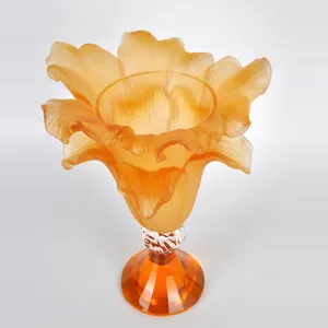 Moderne Luxe Arabisch Clear Poppy Bloem Kristal Wierookbrander Crystal Mubkhar Bukhoor Brander Best Selling Brander