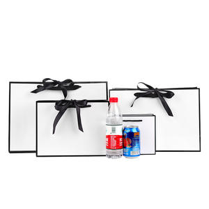 Sacs de luxe en papier d'art avec ruban, matériaux recyclés, finition mate, pour promotion en supermarché, vêtements, avec pelliculage - Product Image 5