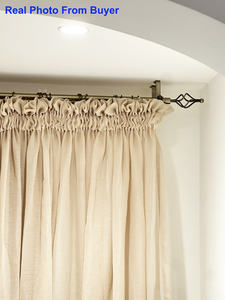 Ensemble de rails à rideaux doubles en alliage <span class=keywords><strong>d</strong></span>'aluminium de style romain antique américain, style méditerranéen, <span class=keywords><strong>d</strong></span>écoration de fenêtre haut de gamme - Product Image 2