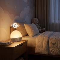 Machine à son sophistiquée de qualité supérieure avec lumière de réveil aux couleurs RVB ultra-claires, volume réglable, aide numérique au sommeil pour chevet