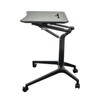 Bureau vertical pour ordinateur portable à hauteur réglable, design moderne, en métal, avec levage pneumatique, adapté aux chambres ou aux bureaux