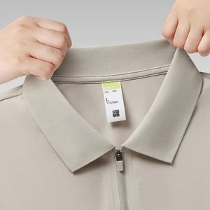 Chemise décontractée pour homme de haute qualité, personnalisée, à fermeture éclair, séchage rapide, en nylon et élasthanne, pour le golf, uniforme, polo - Product Image 3