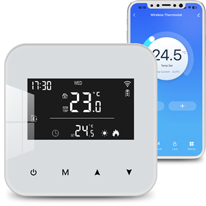 Thermostat intelligent WiFi pour chaudière, contact sec, compatible Tuya <span class=keywords><strong>Smart</strong></span> <span class=keywords><strong>Life</strong></span>, mode absence, contrôle du chauffage, contrôle précis de la température - Product Image 2