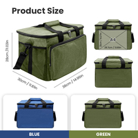 Glacière isotherme légère et durable en tissu Oxford 30L, avec ouvre-bouteille, étanche, pour aliments et canettes, boîte de rangement pour camping extérieur, personnalisable