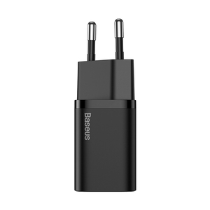 BASEUS ที่ชาร์จเร็ว <span class=keywords><strong>Super</strong></span> <span class=keywords><strong>Si</strong></span> 20W 1C ชุด EU สีดำพร้อม BASEUS สายเคเบิลข้อมูลภูมิปัญญาแบบเรียบง่าย Type-C TO IP 1M สีดำ - Product Image 2