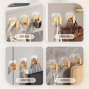 Shi Yue Heavy Duty Acrylic Wall Hooks 4 Pcs L Shape Design For Bathroom Robe Hook - Product Image 3