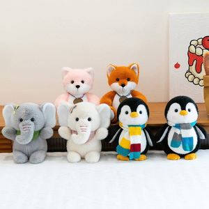 Vente directe usine – Peluche super douce en forme d'éléphant, pingouin ou renard, avec rembourrage en coton PP – Compagnon réconfortant, cadeau et décoration - Product Image 1