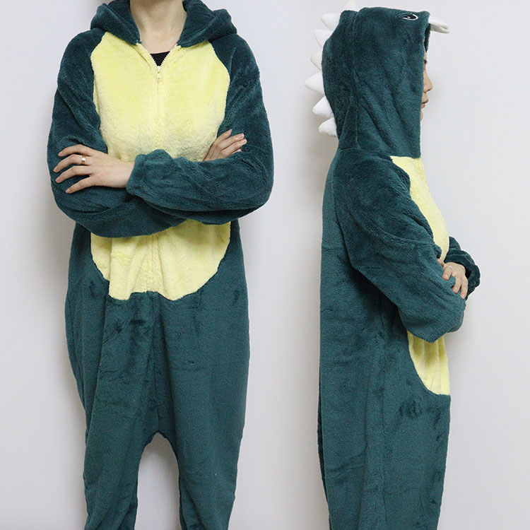 Оптовая продажа, милый детский комбинезон с динозавром, утепленный осенне-зимний халат, детские пижамы, Детская одежда для сна, индивидуальные халаты