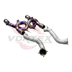 Vortex Titanium Exhaust for McLaren 720S Straight Pipe Catback Shielded Downpipe Premium Dual Loop Full <b>Kit</b> - Product Image 3