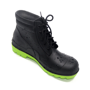 Botas de Seguridad de PVC con Cordones, Resistentes al Agua, a los Ácidos y a los Pinchazos, con Puntera de Acero, Certificadas por la CE - Product Image 2
