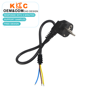 Schuko <b>Power</b> Cord Stripped End Pigtail 16A 250V VDE CEE 7/7 European Plug to Open Wire <b>Power</b> <b>Cable</b> for Industrial Equipment - Product Image 3