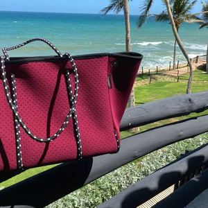 Custom Neoprene Summer Tote <b>Bag</b> Open Travel Waterproof <b>Beach</b> Shoulder Women's <b>Large</b> Shopping Stylish Durable Everyday <b>Bag</b> - Product Image 2