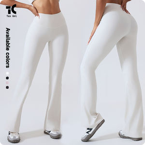 Leggings de yoga de cintura alta con textura de cuero sintético, efecto levanta glúteos, ajuste ceñido, transpirables, de secado rápido, con cintura elástica de Spandex/Nylon. - Product Image 4