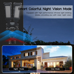 屋外PTZソーラー4GカメラIP66 4Gリアル3レンズソーラーランプ＆カメラホームセキュリティモニターシステム4K HDソーラーカメラ屋外 - Product Image 3