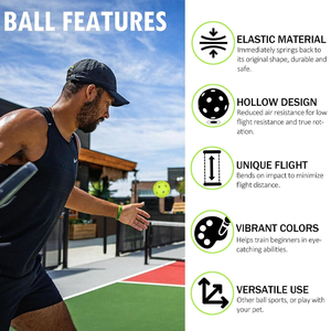 Pickleballs de pratique de 40 trous de haute qualité Norme Usapa intérieure et extérieure pour l'entraînement et le divertissement des enfants - Product Image 4