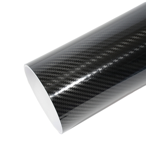 Hot-selling Factory Paper-backed 1.52x17m 5D Carbon Fiber <b>Black</b> Vinyl PVC Auto <b>Wrap</b> Film - Product Image 1