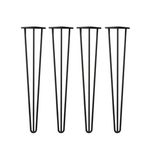 Usine Pas Cher Prix 34 Pouces 3 Tige De Fer Industriel En Métal Table En Épingle À <span class=keywords><strong>Cheveux</strong></span> Jambes Bureau À Manger Jambes Épingle À <span class=keywords><strong>Cheveux</strong></span> Jambes - Product Image 2