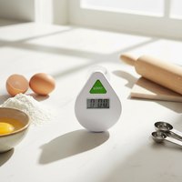 Timer Mandi Digital Elektronik Tahan Air EMAF Home OEM Custom Kitchen 5 Menit Waterdrop Countdown Timer Alarm untuk Kamar Mandi