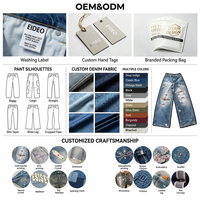 EIDEO OEM ODM Jeans vierges personnalisés pour hommes, coupe baggy, en denim japonais original à lisière brute, 100% coton