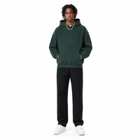 Sweat-shirt pour homme vert foncé surdimensionné, logo personnalisé, vente en gros