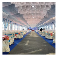 Tente de réception extérieure de luxe pour mariages, avec couverture en PVC blanc, chaises de chapiteau de luxe pour 200 personnes, tailles, couleurs et styles personnalisables, en promotion