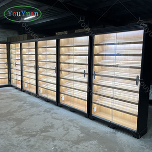 Humidor <span class=keywords><strong>de</strong></span> <span class=keywords><strong>Cedro</strong></span> <span class=keywords><strong>de</strong></span> Doble Puerta con Luz LED, Capacidad para 4000 Cigarros, Listo para Enviar, <span class=keywords><strong>Vitrina</strong></span> para Tienda <span class=keywords><strong>de</strong></span> Cigarros - Product Image 2