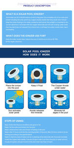 Ioniseur solaire pour piscine |   Ionisation cuivre-argent à haute efficacité |   Purificateur d'eau écologique sans chlore pour piscines - Product Image 4