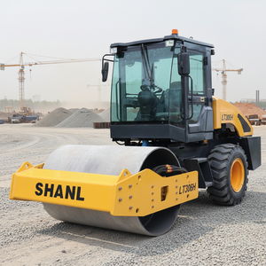 รถบดถนนไฮดรอลิกแบบดรัมเดี่ยว SHANL ประสิทธิภาพสูง <span class=keywords><strong>6</strong></span> ตัน พร้อมปั๊มเครื่องยนต์ แรงสั่นสะเทือน 85KN สำหรับงานบดอัดแอสฟัลต์บนทางหลวง - Product Image 1