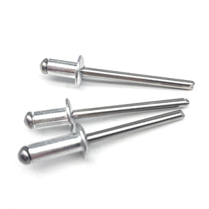 Dôme plat en aluminium et acier inoxydable, goujons ouvertes, rivets stores, 200mm, fabrication chinoise, DIN7337 - Product Image 4