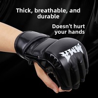 Gants de boxe demi-doigts en PU de Hebei pour l'entraînement de combat libre, Taekwondo, Muay Thai, Sanda