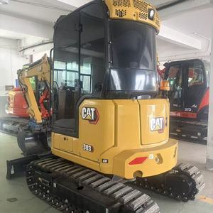 รถขุด CAT 303 สีเหลือง ระบบไฮดรอลิก ติดตั้งบนราง สำหรับงานก่อสร้าง - Product Image 5