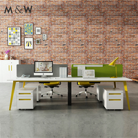 M & W Fashion Person Workstation Pc Panel Furniture Open Work Space Office Desk