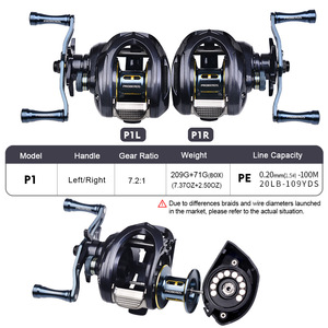 7.2:1 Long-Distance Sea Reel <strong>Black</strong> Metal Water Drop Wheel 5 1BB Unloading Alarm Sound Road Asian Wheel Spinning Fake <strong>Trolling</strong> - Product Image 3