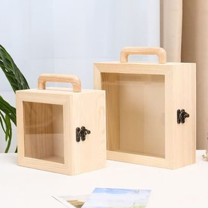 Caja de Madera Rectangular para Recuerdos de Boda, Caja de Almacenamiento de Regalos con Cierre de Pino para Damas de Honor y Mejores Amigas - Product Image 1