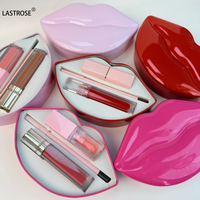 Ensemble de rouge à lèvres, gloss et crayon à lèvres 3 en 1, emballage de luxe en forme de lèvres, boîte de rangement, rouge à lèvres imperméable, cosmétique pour les lèvres, marque privée, coffret cadeau de maquillage