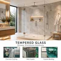 Verre trempé de sécurité pour cabine de douche sans cadre, panneaux en verre trempé de 8 mm, 10 mm, 12 mm, fabricant