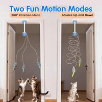 Juguete Eléctrico Inalámbrico para Gatos con Control Remoto, para Colgar en el Marco de la Puerta, para Entretenimiento Diario del Felino Doméstico