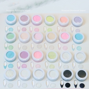 Poudre magnétique 3D pour ongles, poudre magnétique diamantée pour ongles en gel, super brillante, transparente, blanche, rose, ensemble de poudre acrylique - Product Image 1
