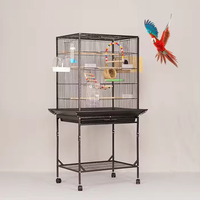 Cage à oiseaux amovible résistante à la rouille, cage à perroquets en métal durable, grande cage d'élevage pour oiseaux, cages et nichoirs pour animaux de compagnie