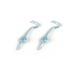 Safety <strong>Gate</strong> Zinc Plated Curtain <strong>Hook</strong> with Screw <strong>Eyes</strong> - Product Image 2