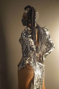 Robe longue à paillettes argentées pour femmes Costumes de scène pour la performance de salle de bal et les tenues de bal - Product Image 5