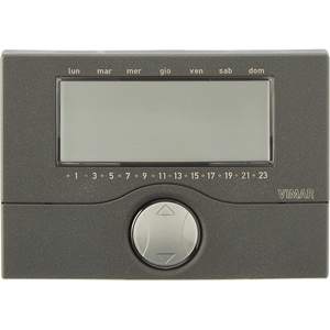 Termostato de Pared Programable Vimar 250V 5A, Plástico Antracita, Modelo en Italiano 01910.14 - Product Image 1