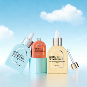 Flacon compte-gouttes en verre au design unique et nouveau, <span class=keywords><strong>15</strong></span> ml, 30 ml, 1 oz, avec bouchon à vis en or rose et argent pour sérum, huile essentielle, usage cosmétique - Product Image 1