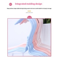 Porte-vêtements moderne minimaliste en plastique avec crochets pour chambre à coucher, armoire, usage adulte