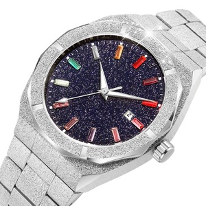 Montre pour homme en acier inoxydable doré pour homme <span class=keywords><strong>ou</strong></span> femme Ensemble de montres OEM Montre populaire - Product Image 1